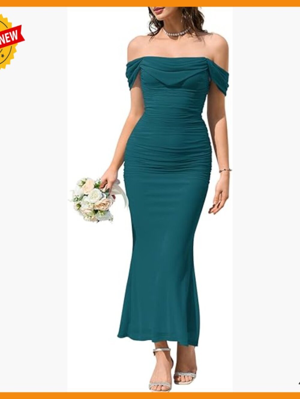 Off Shoulder Maxi Corset Bodycon Formal Dress Ruched Backless Wedding Guest